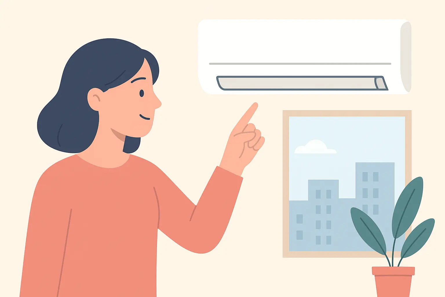 air con installed in flat