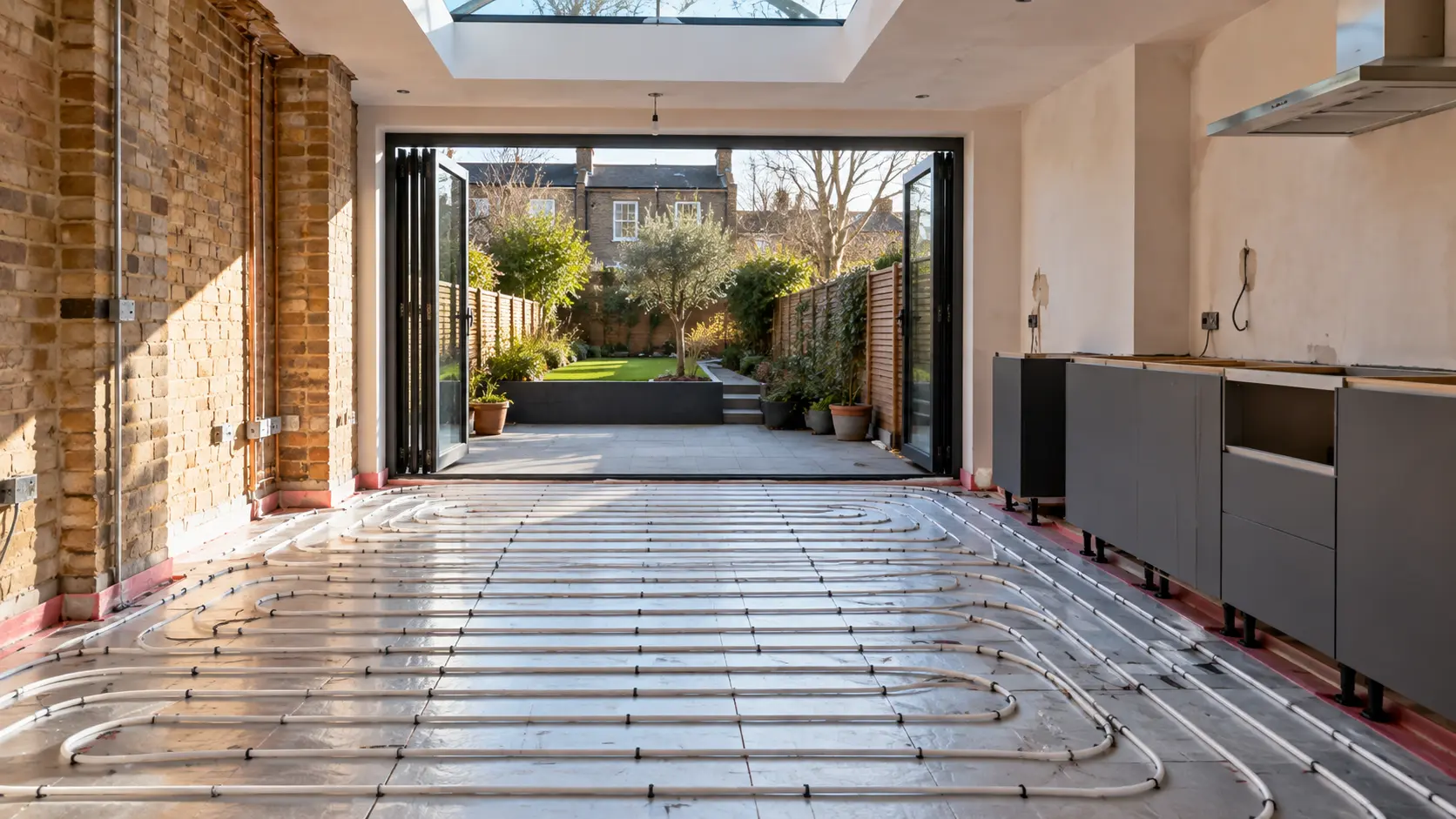 underfloor heating in a modern living space